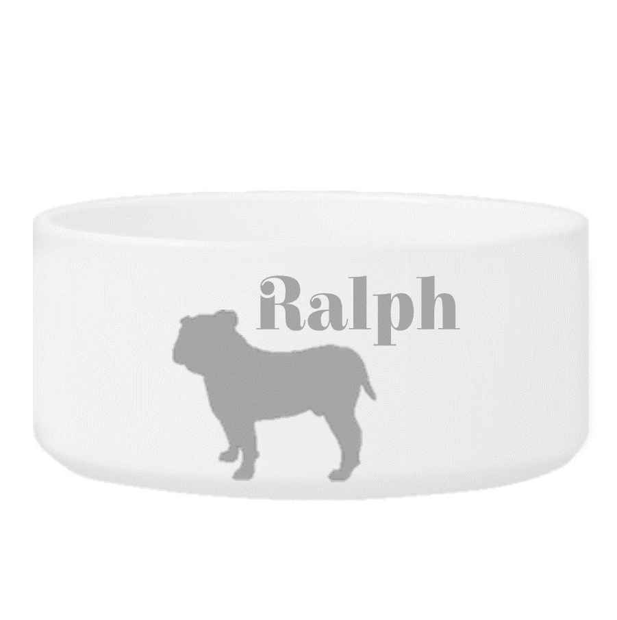 Personalized Man's Best Friend Silhouette Small Dog Bowl - Winey Bitches - Wine- Women- K9's