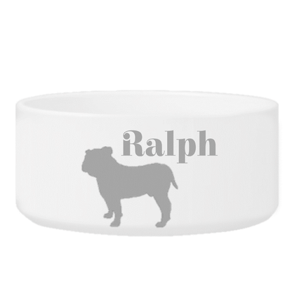 Personalized Man's Best Friend Silhouette Small Dog Bowl - Winey Bitches - Wine- Women- K9's