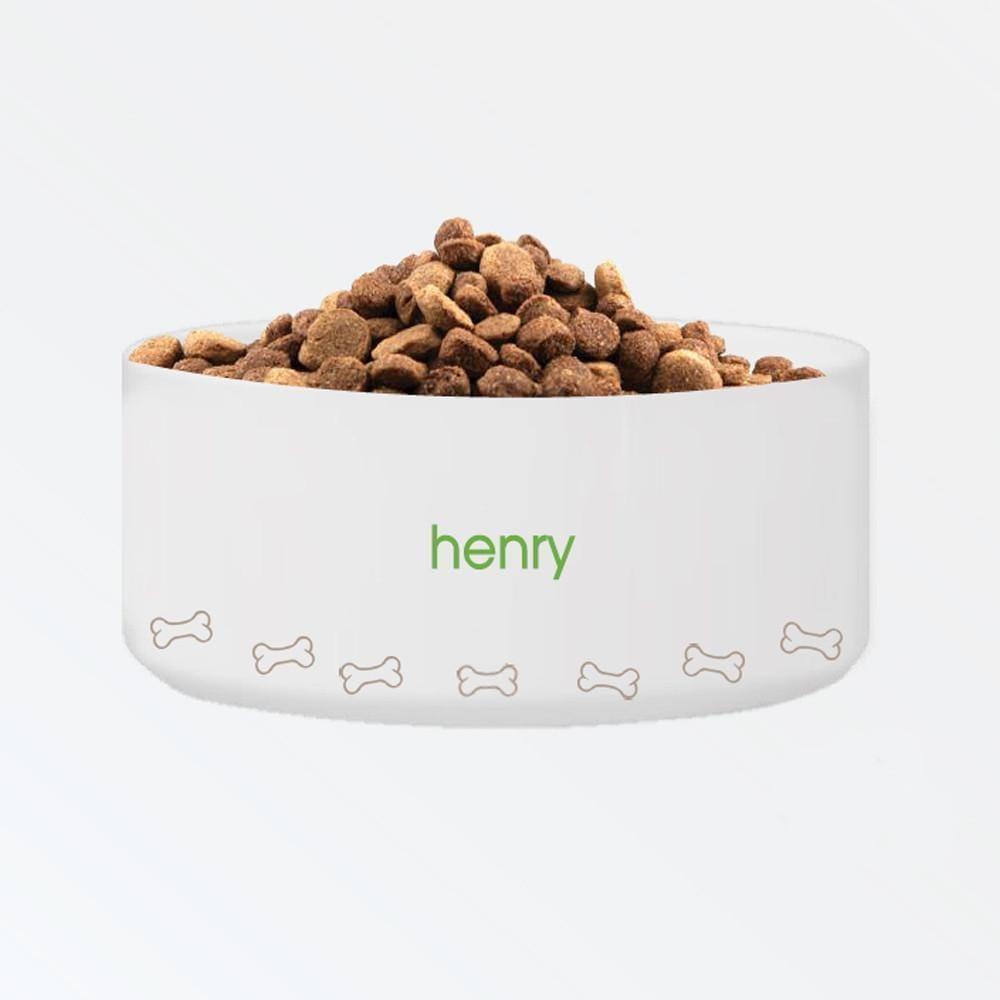 Personalized Classic Large Dog Bowl - Bones - Winey Bitches - Wine- Women- K9's