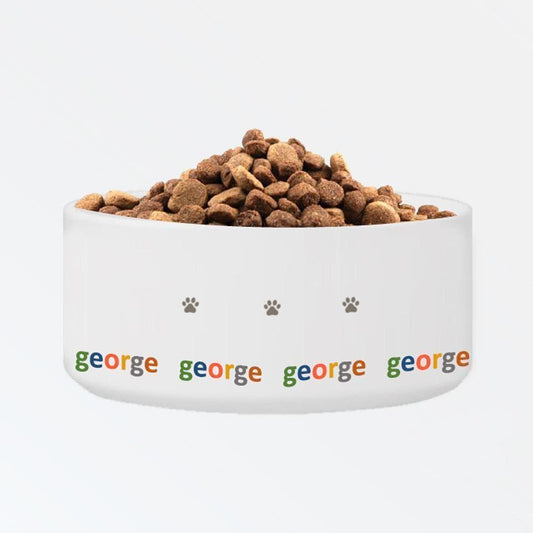 Personalized Classic Large Dog Bowl - Paws - Winey Bitches - Wine- Women- K9's