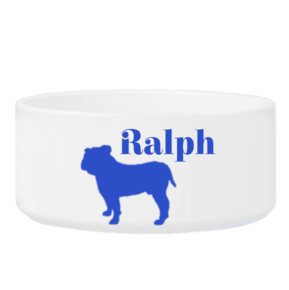 Personalized Man's Best Friend Silhouette Large Dog Bowl - Winey Bitches - Wine- Women- K9's