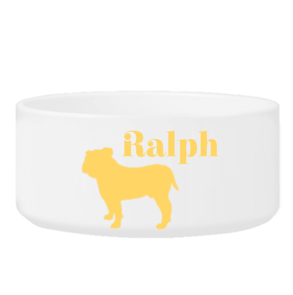 Personalized Man's Best Friend Silhouette Small Dog Bowl - Winey Bitches - Wine- Women- K9's