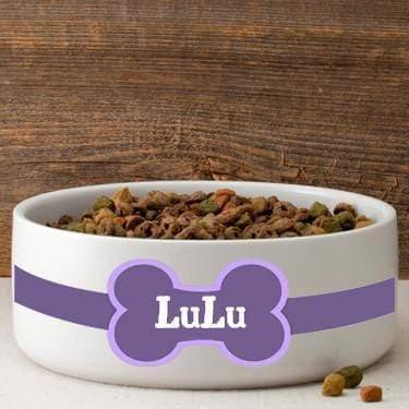 Personalized Large Dog Bowl - Colorful Bones - Winey Bitches - Wine- Women- K9's