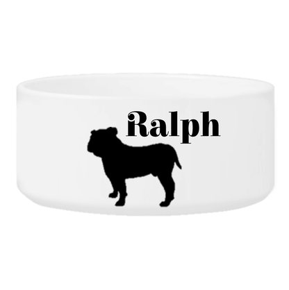 Personalized Man's Best Friend Silhouette Small Dog Bowl - Winey Bitches - Wine- Women- K9's