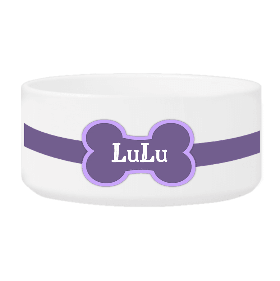 Personalized Small Dog Bowl - Colorful Bones - Winey Bitches - Wine- Women- K9's
