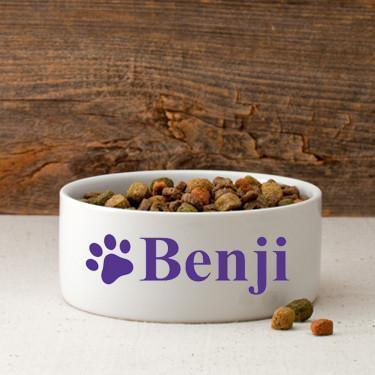 Personalized Small Dog Bowl - Happy Paws - Winey Bitches - Wine- Women- K9's