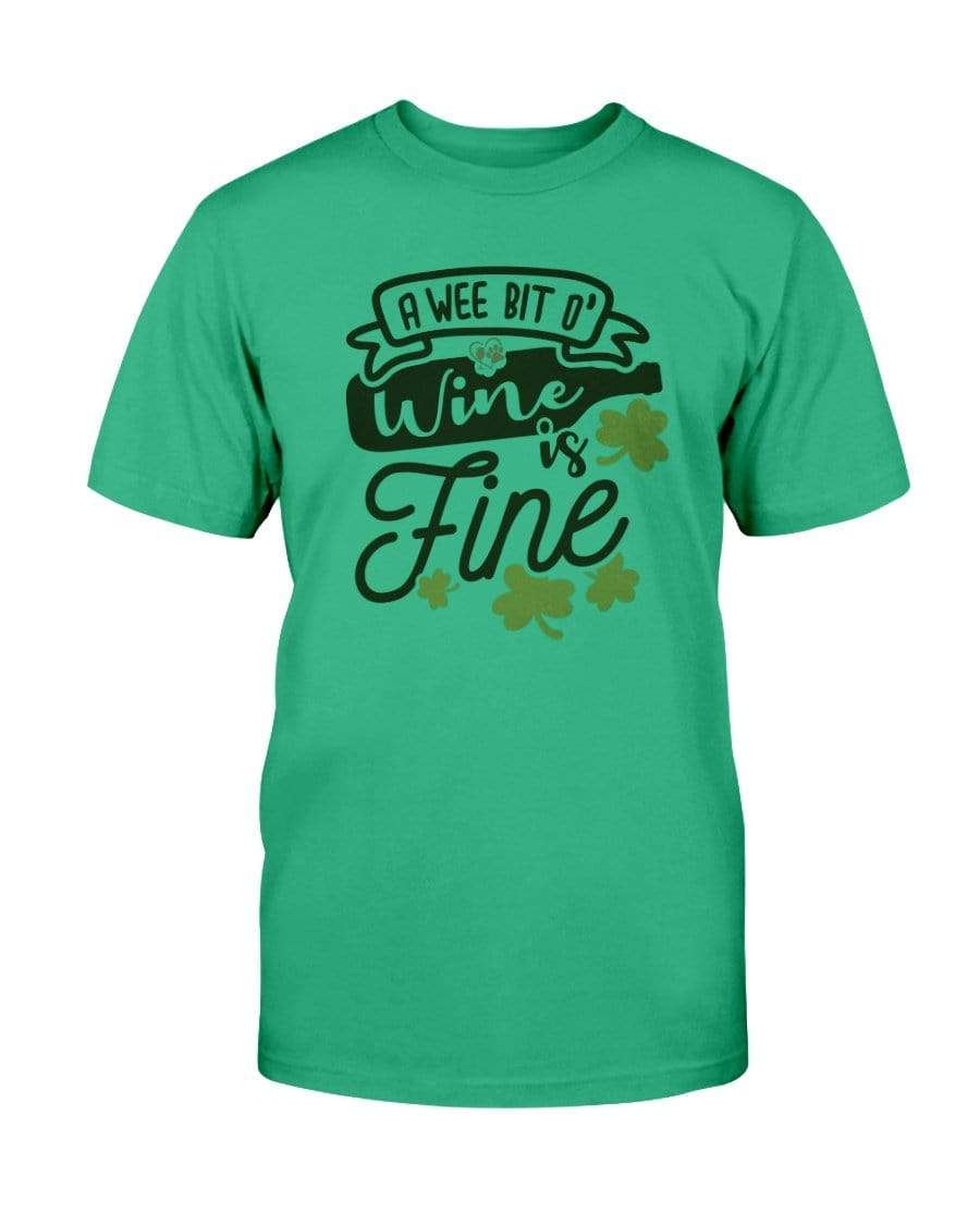Shirts Antque Irish Green / S Winey Bitches Co "A Wee Bit O' Wine Is Fine" Ultra Cotton T-Shirt WineyBitchesCo