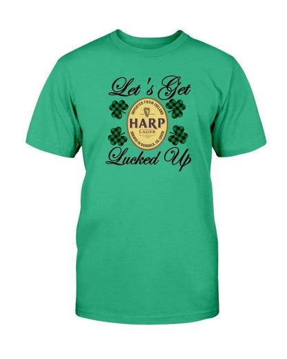 Shirts Antque Irish Green / S Winey Bitches Co "Let's Get Lucked Up" Harp Ultra Cotton T-Shirt WineyBitchesCo