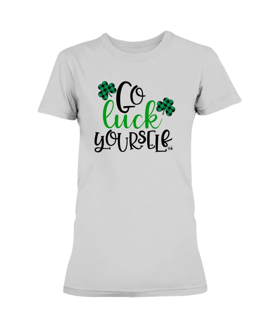 Shirts Ash Grey / S Winey Bitches Co "Go Luck Yourself" Ladies Missy T-Shirt WineyBitchesCo