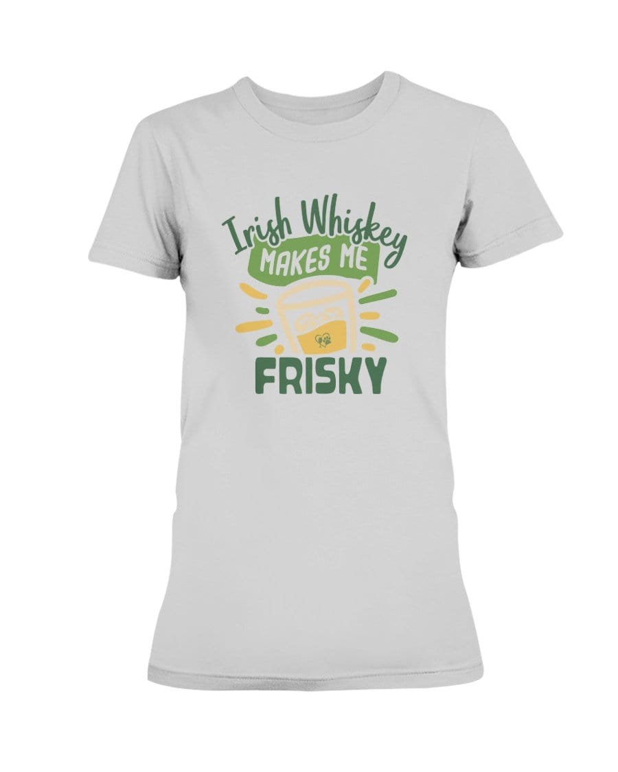 Shirts Ash Grey / S Winey Bitches Co "Irish Whiskey Makes Me Frisky" Ladies Missy T-Shirt WineyBitchesCo