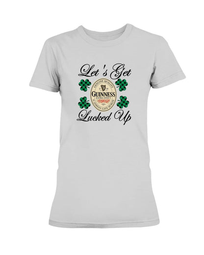 Shirts Ash Grey / S Winey Bitches Co "Let's Get Lucked Up" Guinness Ladies Missy T-Shirt WineyBitchesCo
