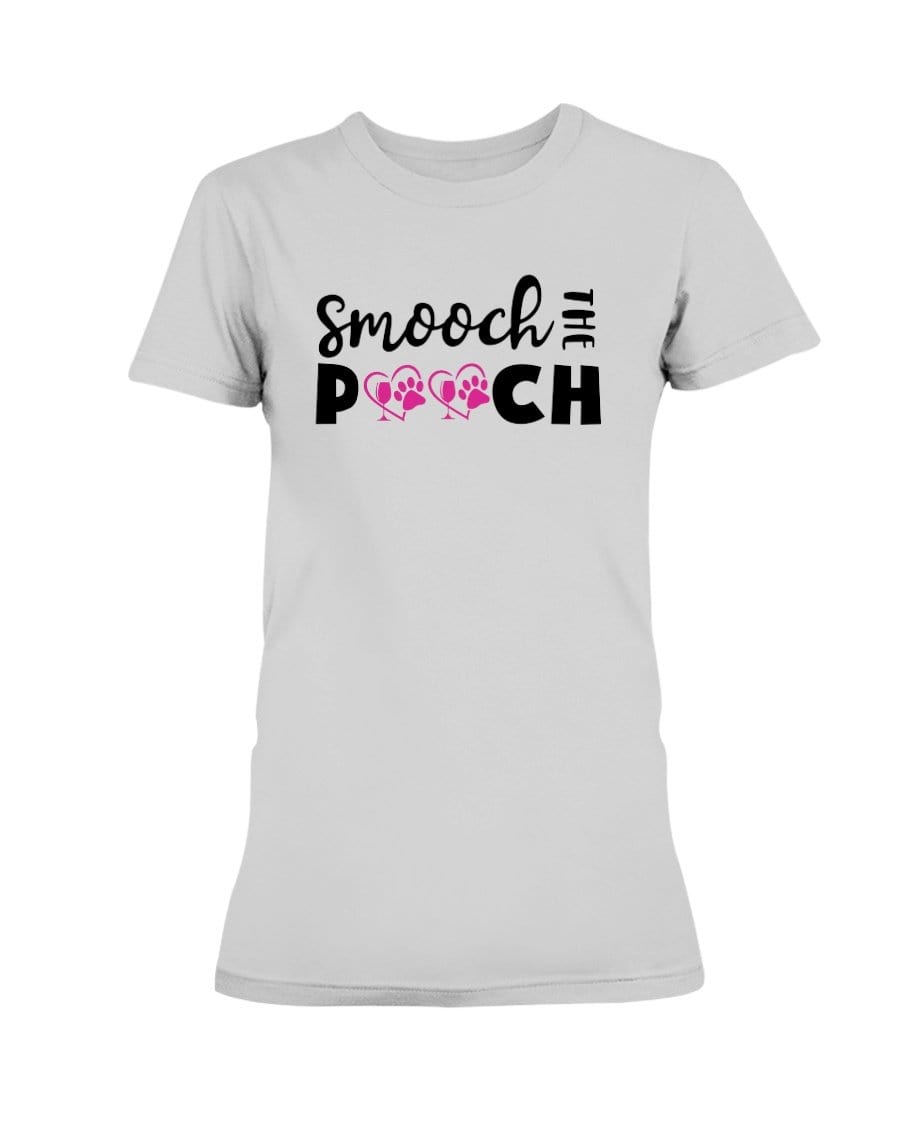 Shirts Ash Grey / S Winey Bitches Co "Smooch The Pooch" Ladies Missy T-Shirt WineyBitchesCo