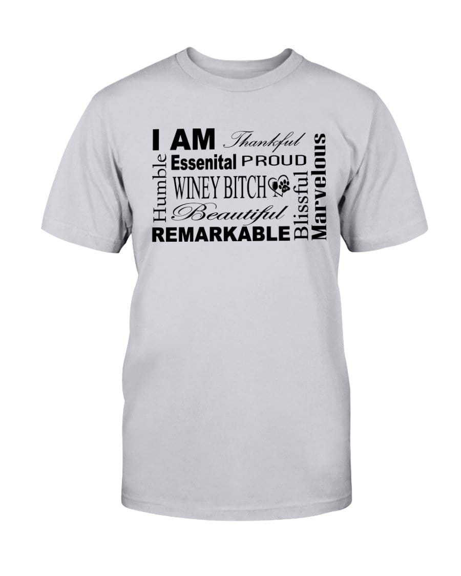 Shirts Ash / S Winey Bitches Co "I Am Proud" Black Lettering- Ultra Cotton T-Shirt WineyBitchesCo