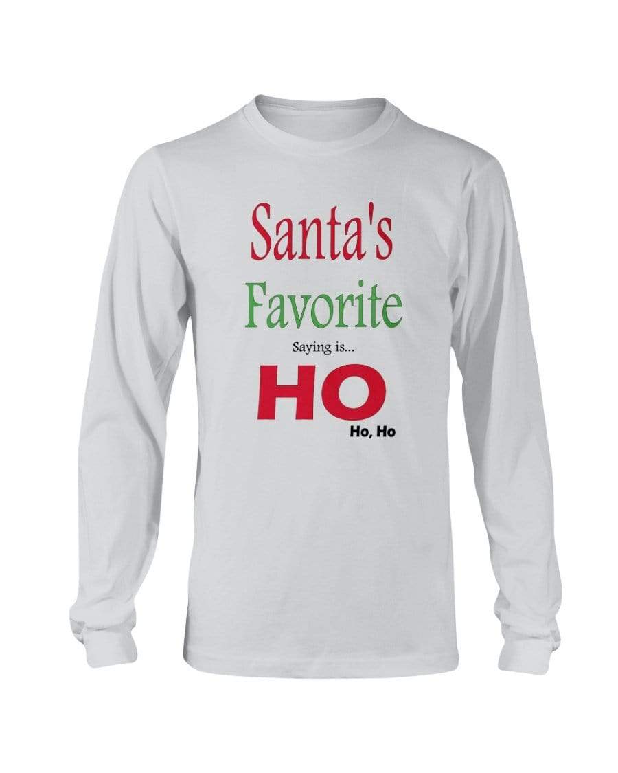 Shirts Ash / S Winey Bitches Co "Santa's Favorite Saying" Long Sleeve T-Shirt WineyBitchesCo