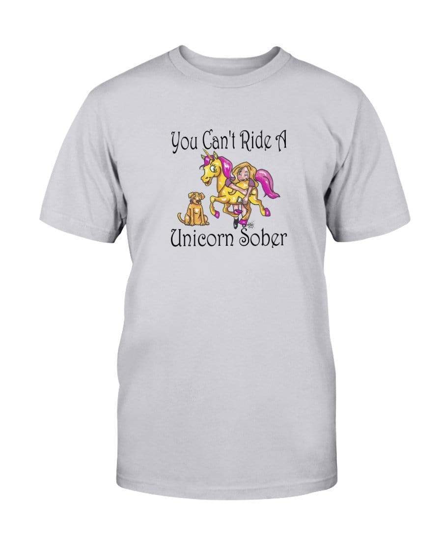 Shirts Ash / S Winey Bitches Co "You Can't Ride A Unicorn Sober" Ultra Cotton T-Shirt WineyBitchesCo