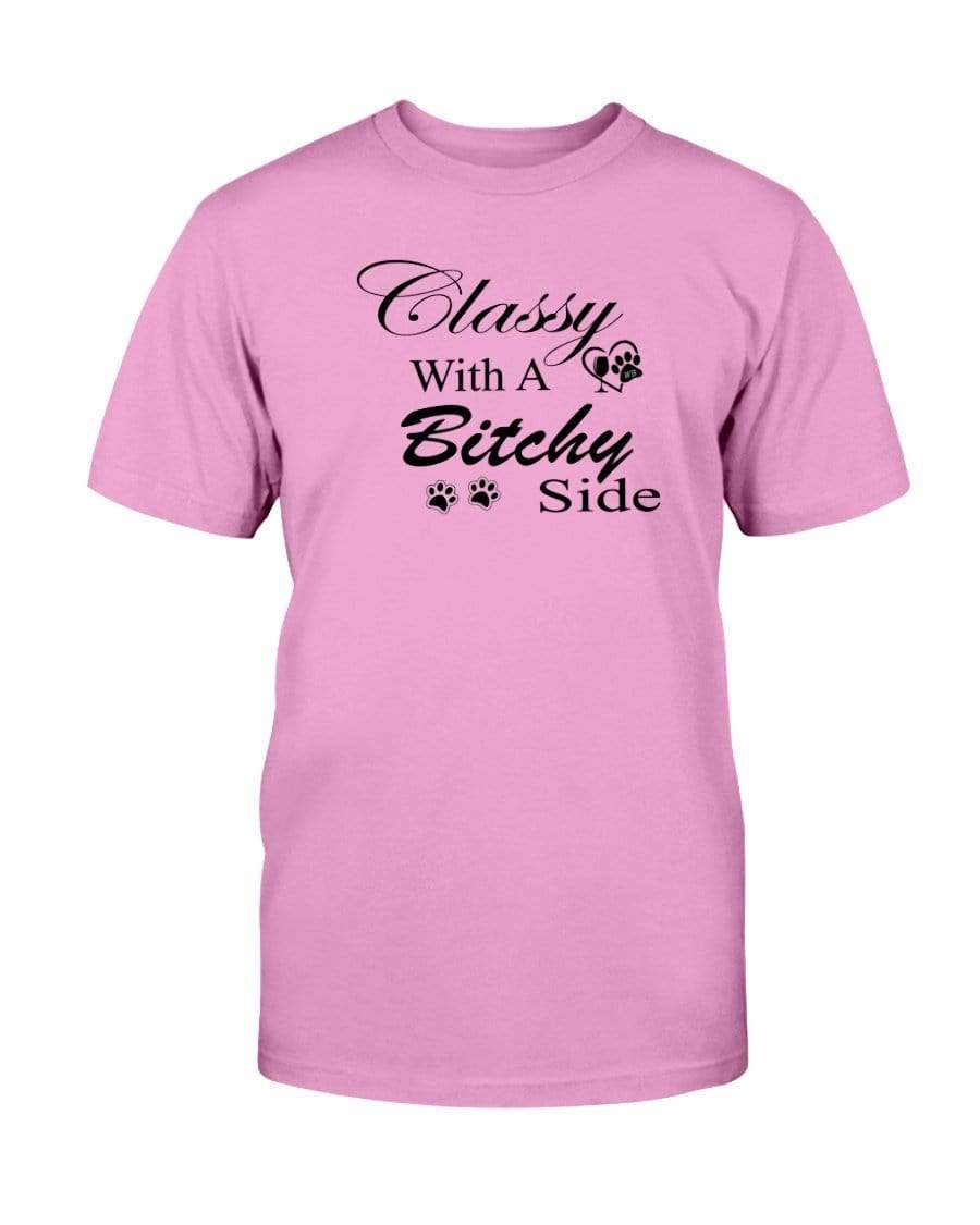 Shirts Azalea / S Winey Bitches Co "Classy with a Bitchy Side" Black Letters Ultra Cotton T-Shirt WineyBitchesCo