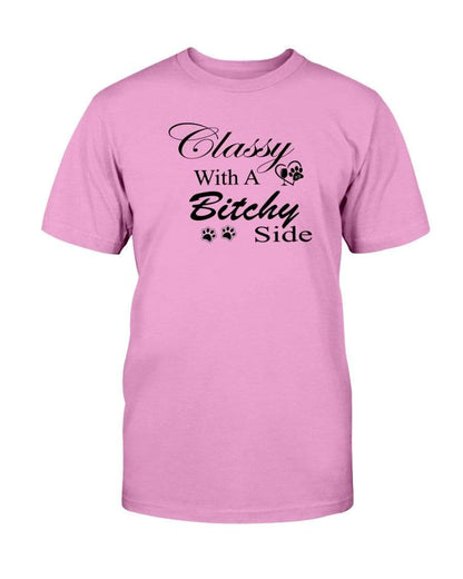 Shirts Azalea / S Winey Bitches Co "Classy with a Bitchy Side" Black Letters Ultra Cotton T-Shirt WineyBitchesCo