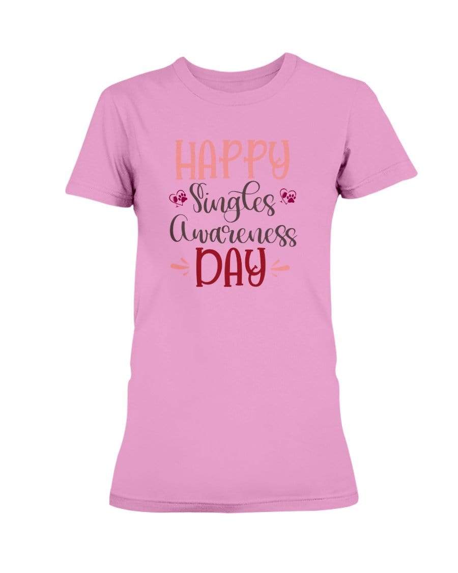 Shirts Azalea / S Winey Bitches Co "Happy Single Awareness Day" Ladies Missy T-Shirt WineyBitchesCo