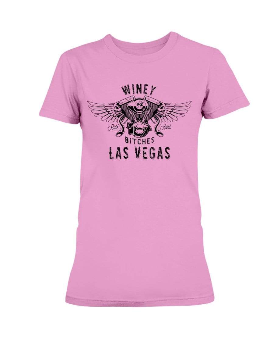 Shirts Azalea / XS Winey Bitches Co "Ride Hard Las Vegas" Ultra Ladies T-Shirt-Blk Ltrs WineyBitchesCo