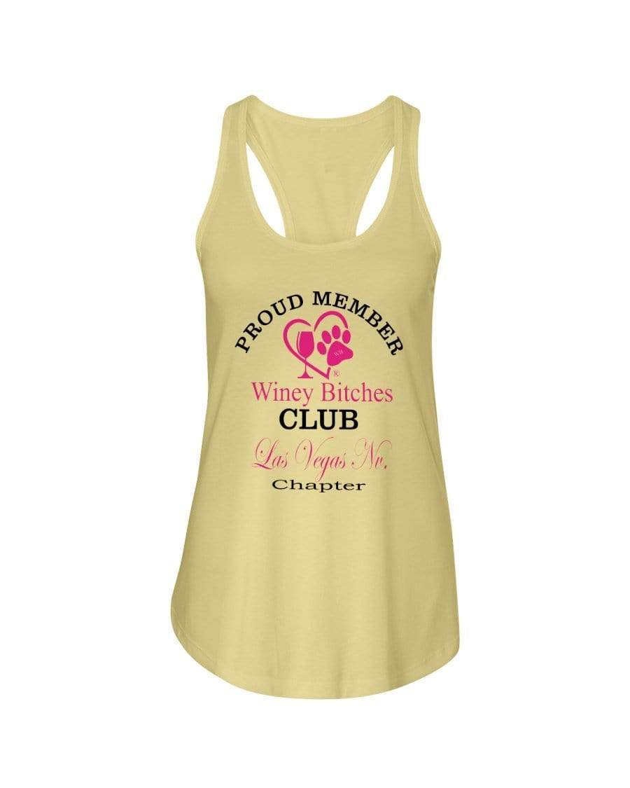 Shirts Banana Cream / XS Winey Bitches Club-Proud Member-Las Vegas Nv Chapter Ladies Racerback Tank WineyBitchesCo