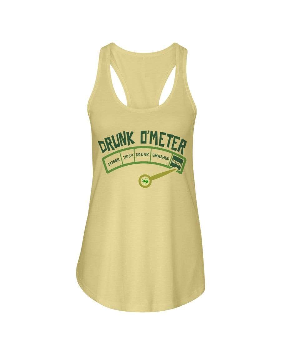 Shirts Banana Cream / XS Winey Bitches Co "Irish Drunk O'Meter" Ladies Racerback Tank WineyBitchesCo