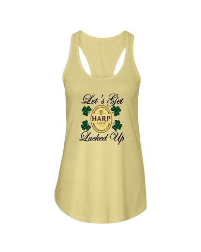 Shirts Banana Cream / XS Winey Bitches Co "Let's Get Lucked Up" Harp Ladies Racerback Tank Top* WineyBitchesCo
