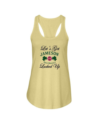 Shirts Banana Cream / XS Winey Bitches Co "Let's Get Lucked Up" Jameson Ladies Racerback Tank Top* WineyBitchesCo