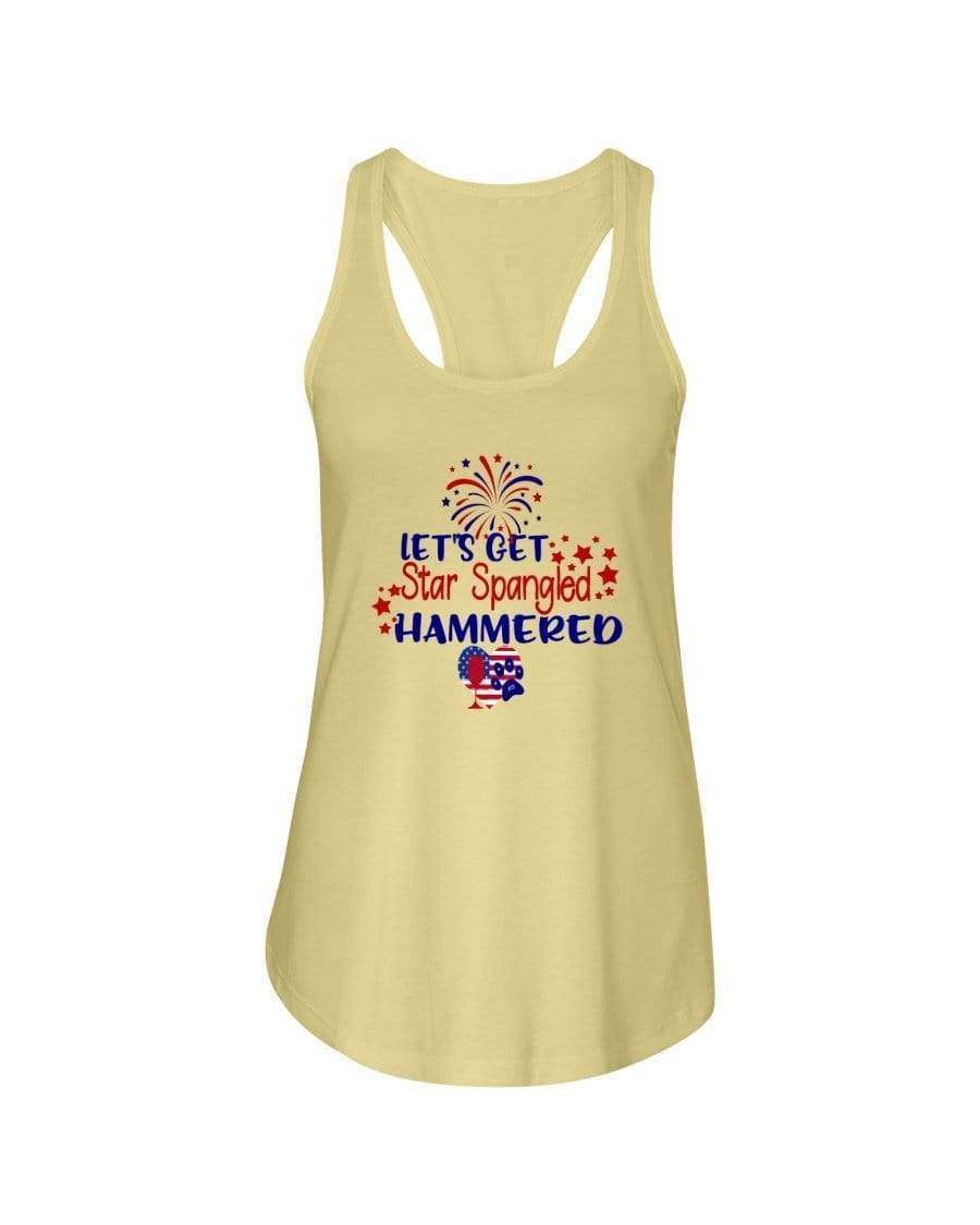 Shirts Banana Cream / XS Winey Bitches Co "Let's Get Star Spangled Hammered" Ladies Racerback Tank WineyBitchesCo