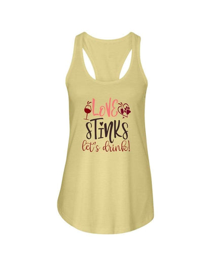 Shirts Banana Cream / XS Winey Bitches Co "Love Stinks Let's Drink" Ladies Racerback Tank Top* WineyBitchesCo