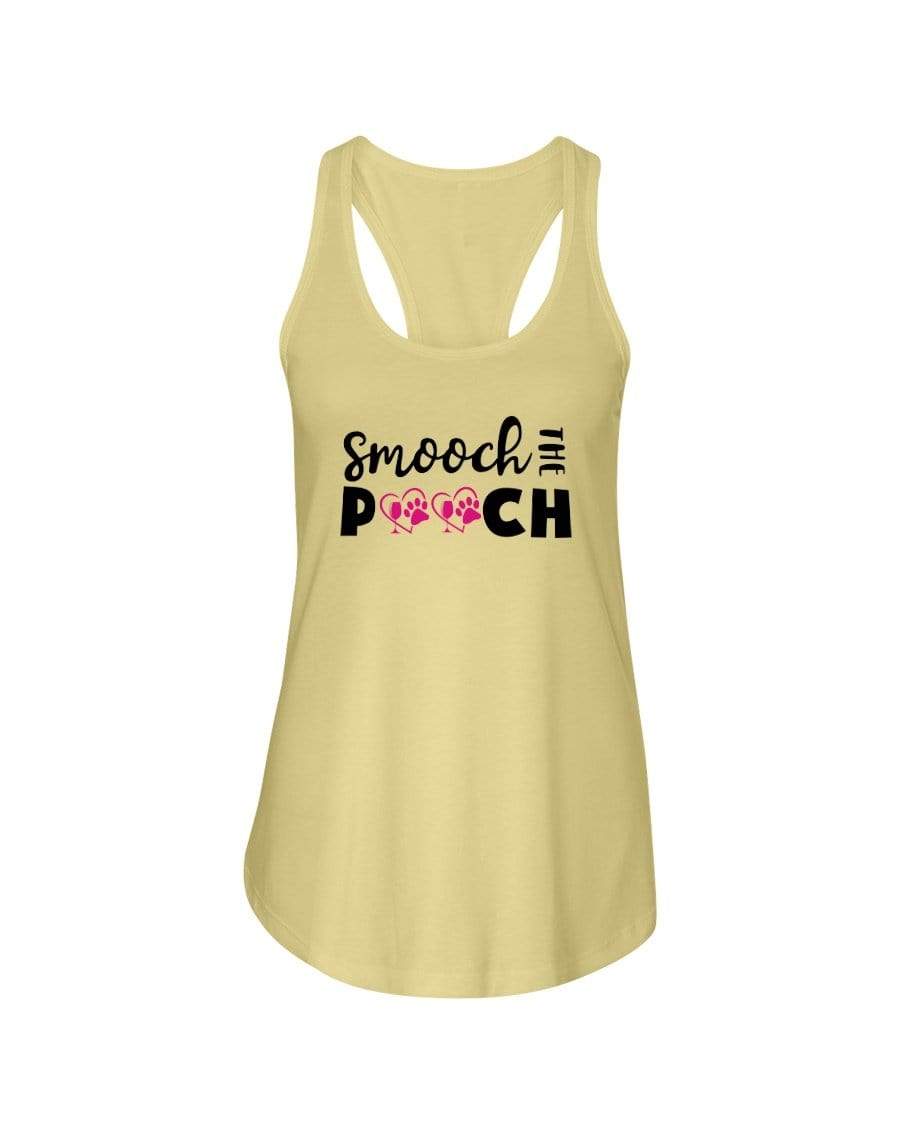 Shirts Banana Cream / XS Winey Bitches Co "Smooch The Pooch" Ladies Racerback Tank Top* WineyBitchesCo