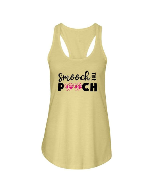 Shirts Banana Cream / XS Winey Bitches Co "Smooch The Pooch" Ladies Racerback Tank Top* WineyBitchesCo