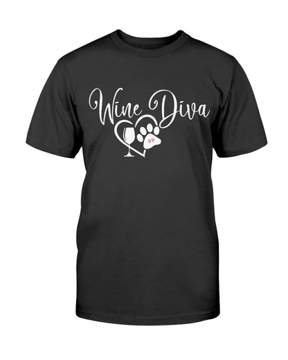 Shirts Black / S Winey Bitches Co New "Wine Diva 2" Ultra Cotton T-Shirt WineyBitchesCo