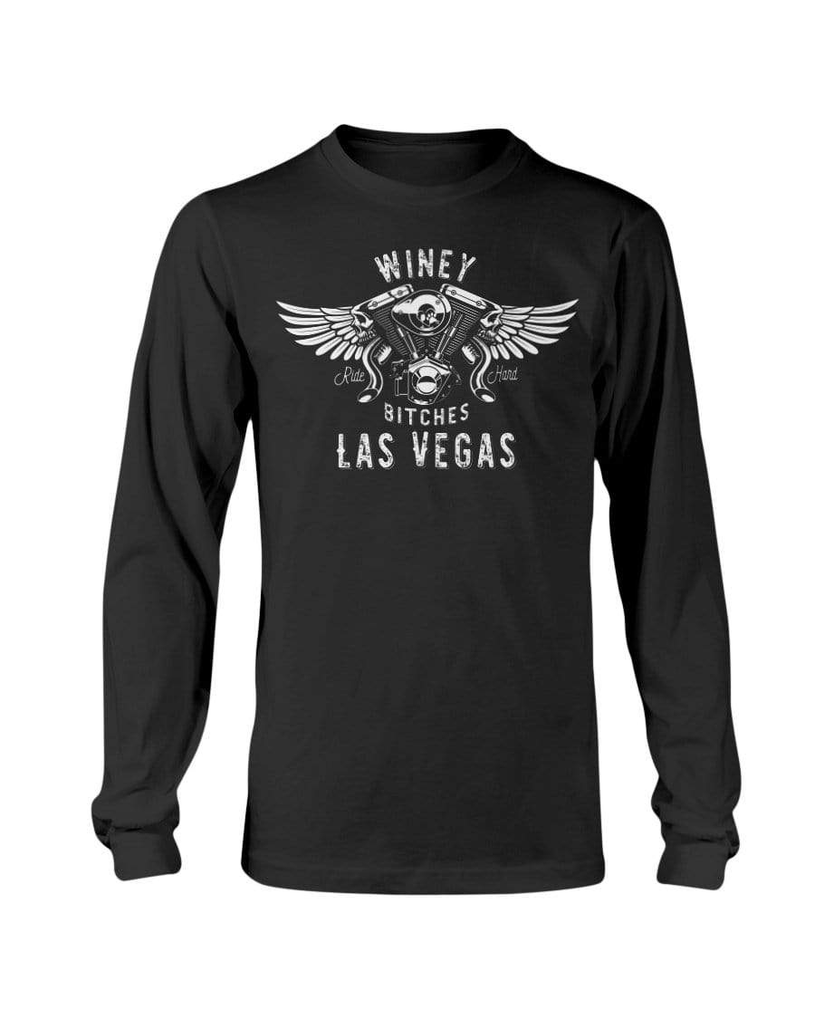 Shirts Black / S Winey Bitches "Ride Hard Las Vegas" Long Sleeve T-Shirt WineyBitchesCo
