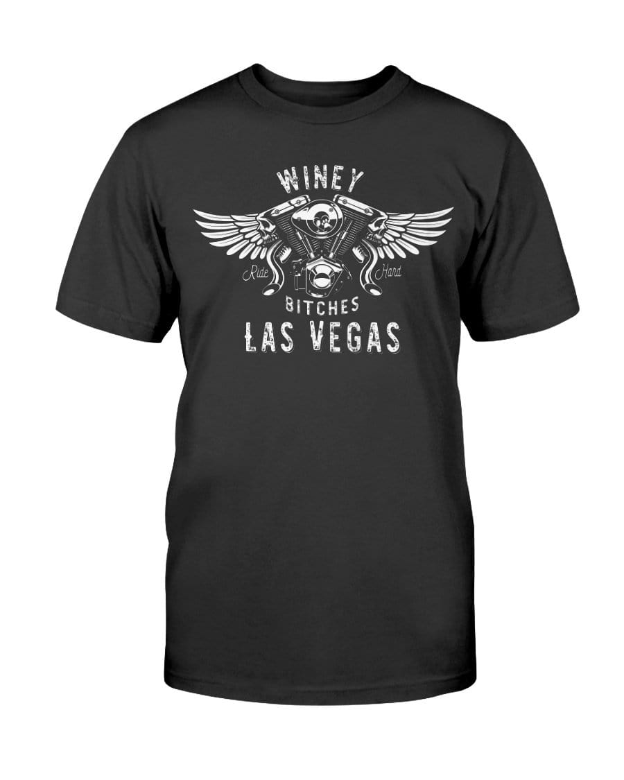 Shirts Black / S Winey Bitches "Ride Hard Las Vegas" Ultra Cotton T-Shirt-Wht Lettering WineyBitchesCo