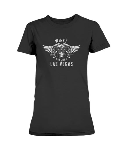 Shirts Black / XS Winey Bitches Co "Ride Hard Las Vegas" Ultra Ladies T-Shirt-Wht Lettering WineyBitchesCo