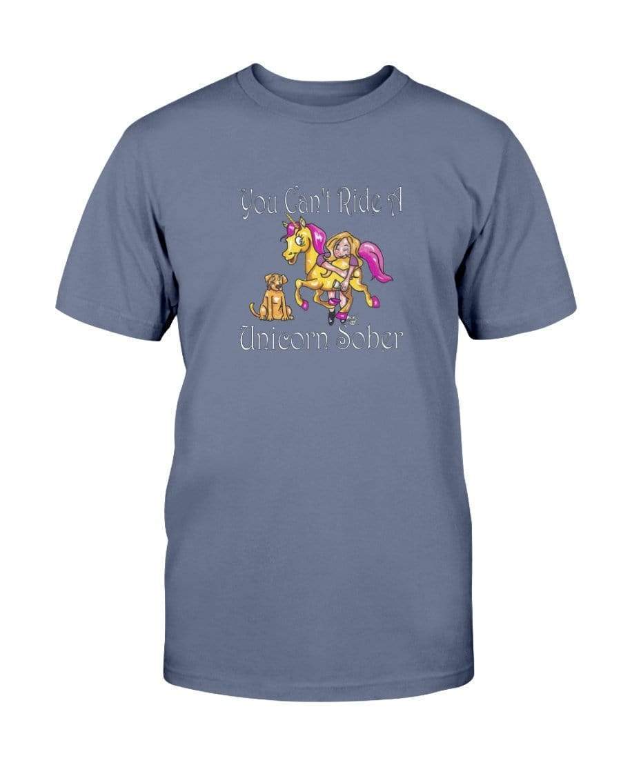 Shirts Blue Dusk / S Winey Bitches Co "You Can't Ride A Unicorn Sober" Ultra Cotton T-Shirt WineyBitchesCo