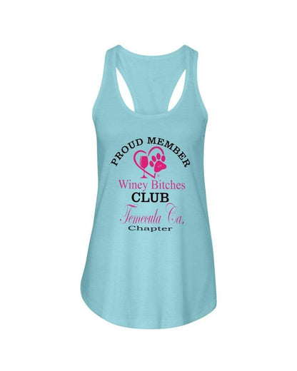 Shirts Cancun / XS Winey Bitches Club- Proud Member- Temecula Ca Chapter - Ladies Racerback Tank WineyBitchesCo