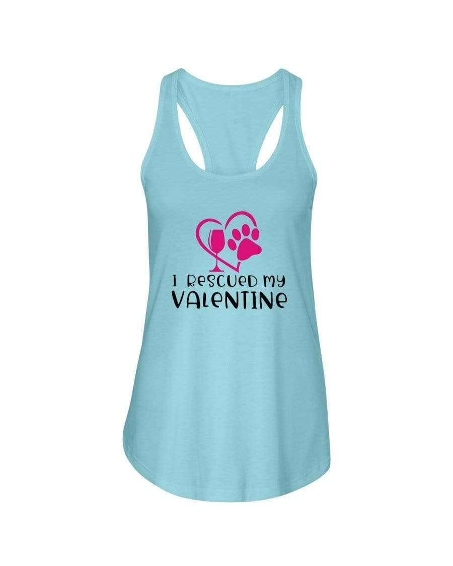 Shirts Cancun / XS Winey Bitches Co "I Rescued My Valentine" Ladies Racerback Tank Top* WineyBitchesCo