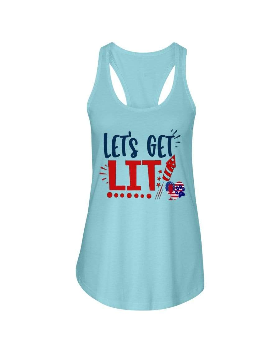 Shirts Cancun / XS Winey Bitches Co "Let Get Lit" Ladies Racerback Tank WineyBitchesCo