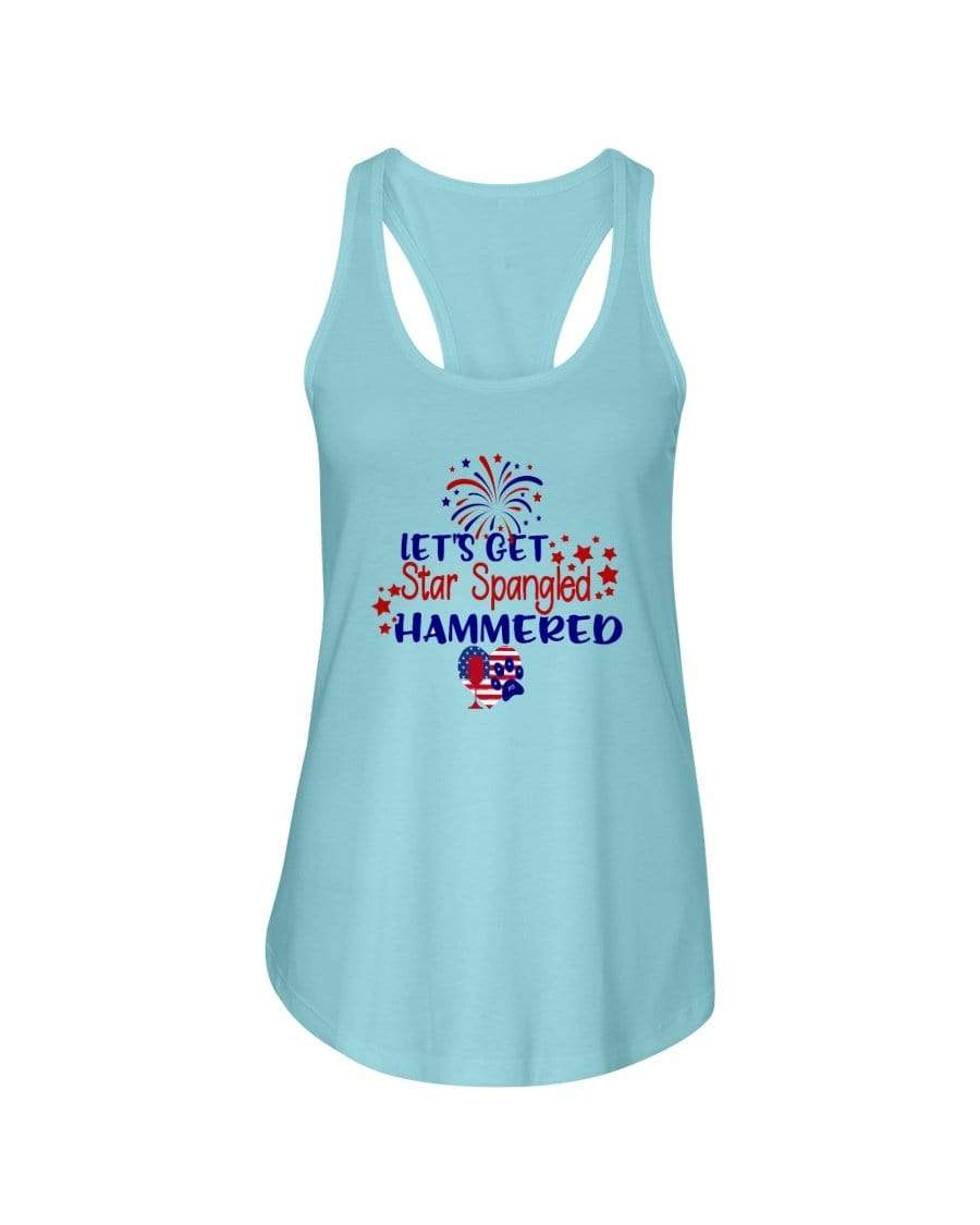 Shirts Cancun / XS Winey Bitches Co "Let's Get Star Spangled Hammered" Ladies Racerback Tank WineyBitchesCo