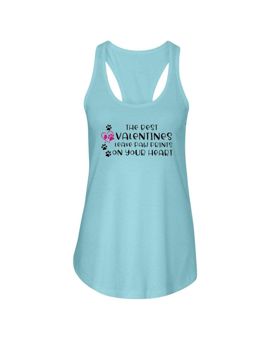 Shirts Cancun / XS Winey Bitches Co "The Best Valentines Leave Paw Prints On Your Heart" Ladies Racerback Tank Top* WineyBitchesCo