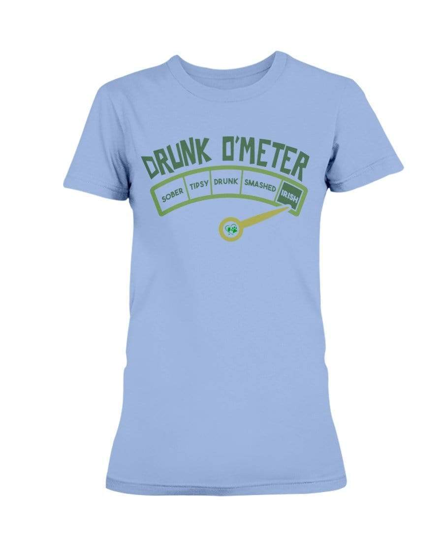 Shirts Carolina Blue / S Winey Bitches Co "Drunk O'Meter" Ladies Missy T-Shirt WineyBitchesCo
