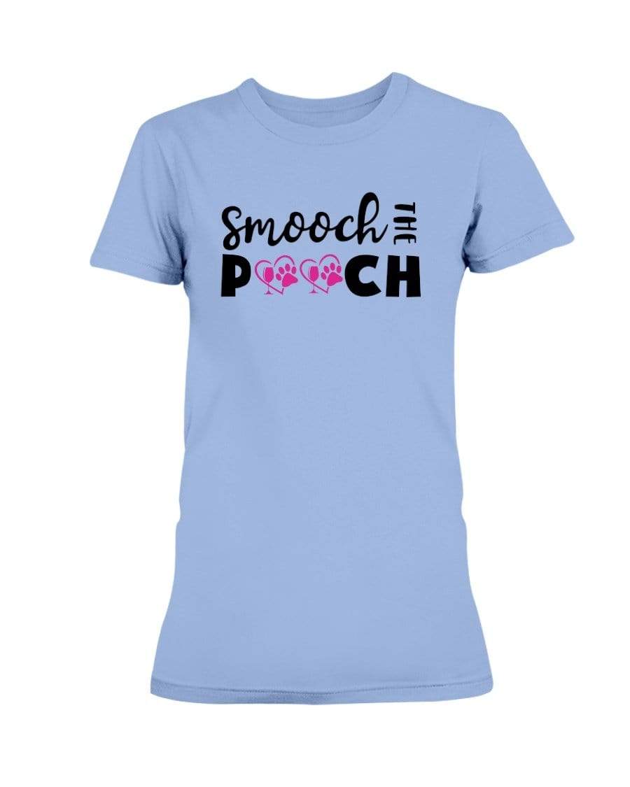 Shirts Carolina Blue / S Winey Bitches Co "Smooch The Pooch" Ladies Missy T-Shirt WineyBitchesCo