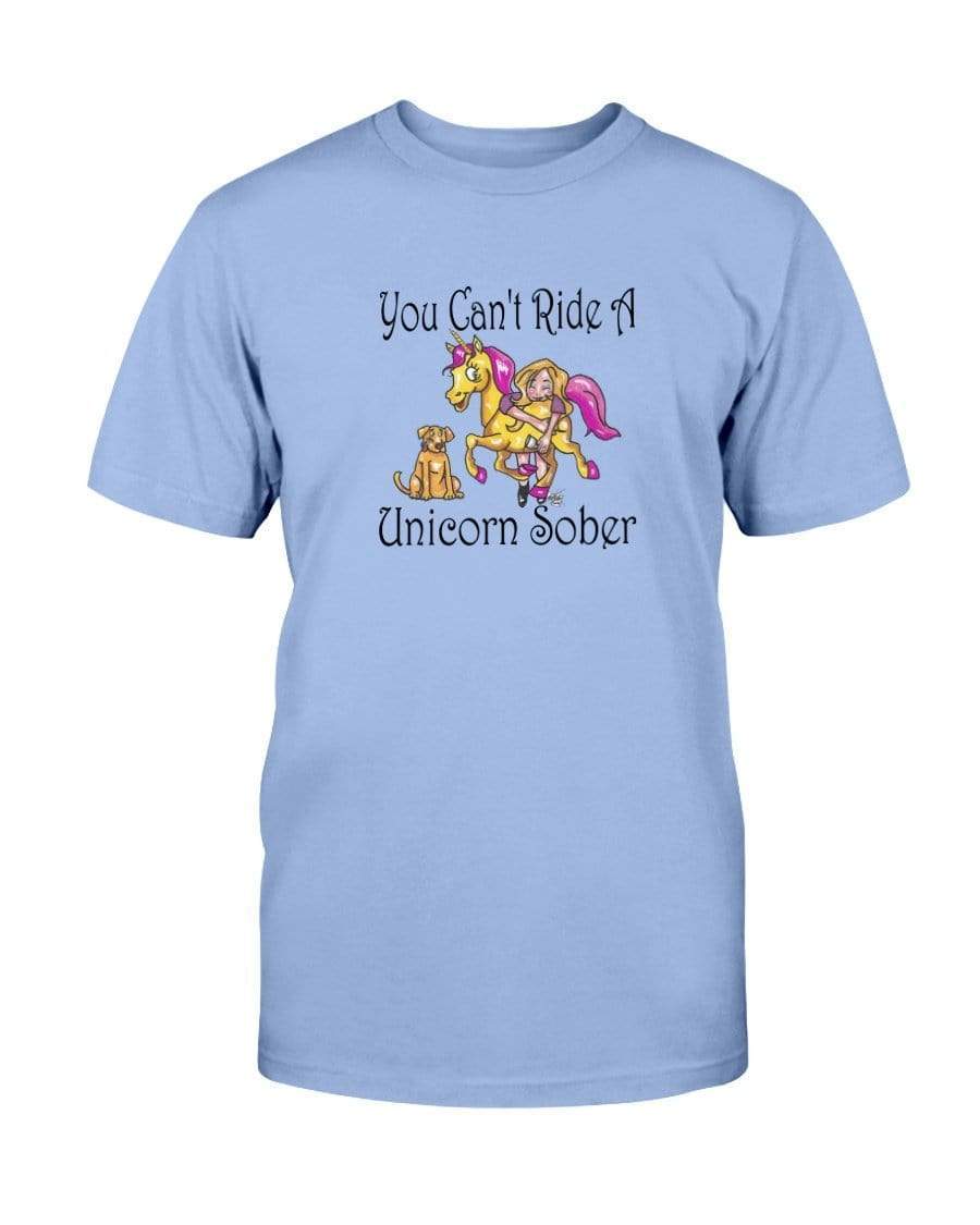 Shirts Carolina Blue / S Winey Bitches Co "You Can't Ride A Unicorn Sober" Ultra Cotton T-Shirt WineyBitchesCo