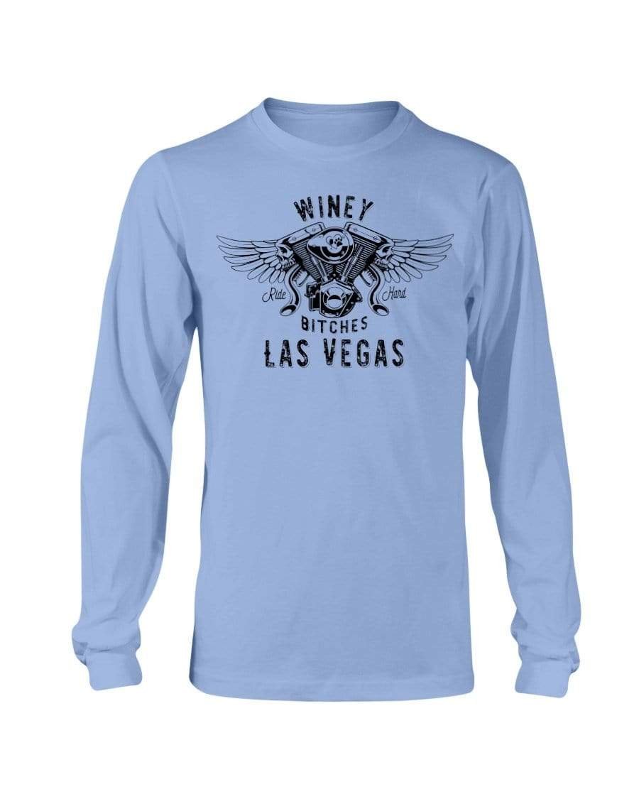 Shirts Carolina Blue / S Winey Bitches "Ride Hard Las Vegas" Long Sleeve T-Shirt WineyBitchesCo