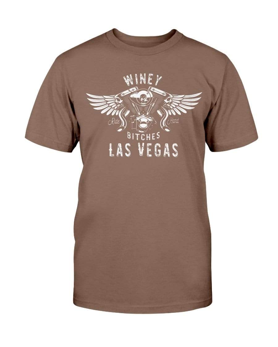Shirts Chestnut / S Winey Bitches "Ride Hard Las Vegas" Ultra Cotton T-Shirt-Wht Lettering WineyBitchesCo