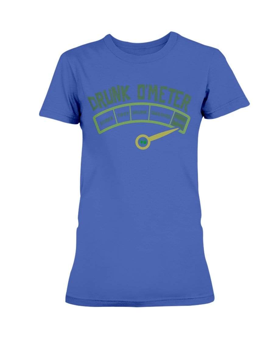 Shirts Cobalt / S Winey Bitches Co "Drunk O'Meter" Ladies Missy T-Shirt WineyBitchesCo