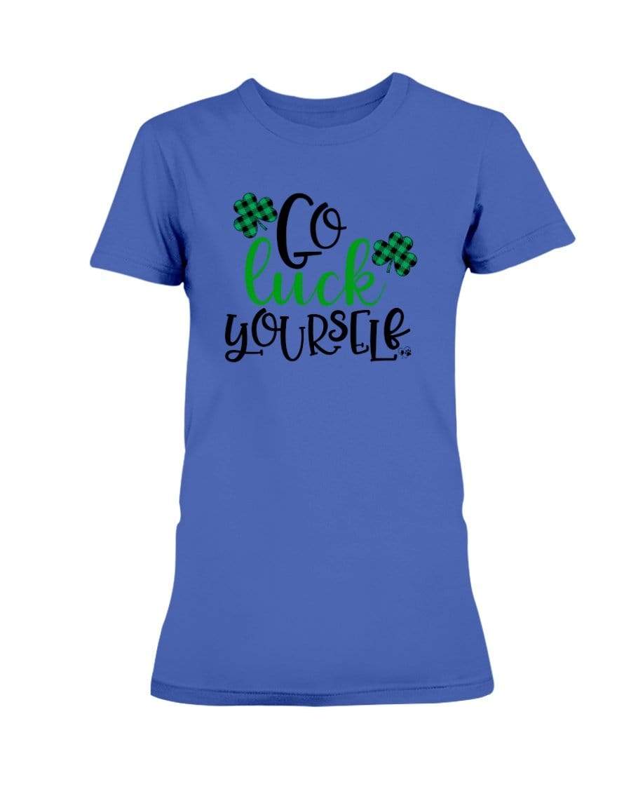 Shirts Cobalt / S Winey Bitches Co "Go Luck Yourself" Ladies Missy T-Shirt WineyBitchesCo