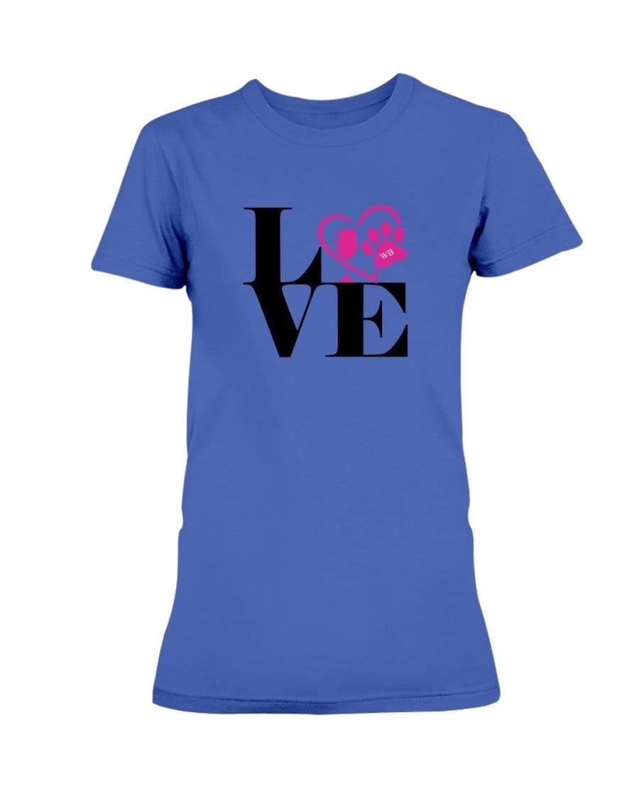 Shirts Cobalt / S Winey Bitches Co "Love Squared" Ladies Missy T-Shirt WineyBitchesCo