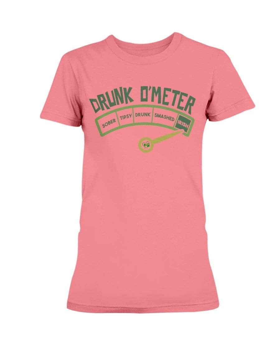 Shirts Coral Silk / S Winey Bitches Co "Drunk O'Meter" Ladies Missy T-Shirt WineyBitchesCo